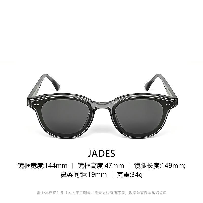 New high-end women's sunglasses GM Sunglasses JADES Round black board, super small, same style as on Red Book, sun protection