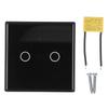 2 Gang Smart Wireless Light Control Panel 1000W 2.4GHz WiFi Wall Light Touch Switch for Tuya