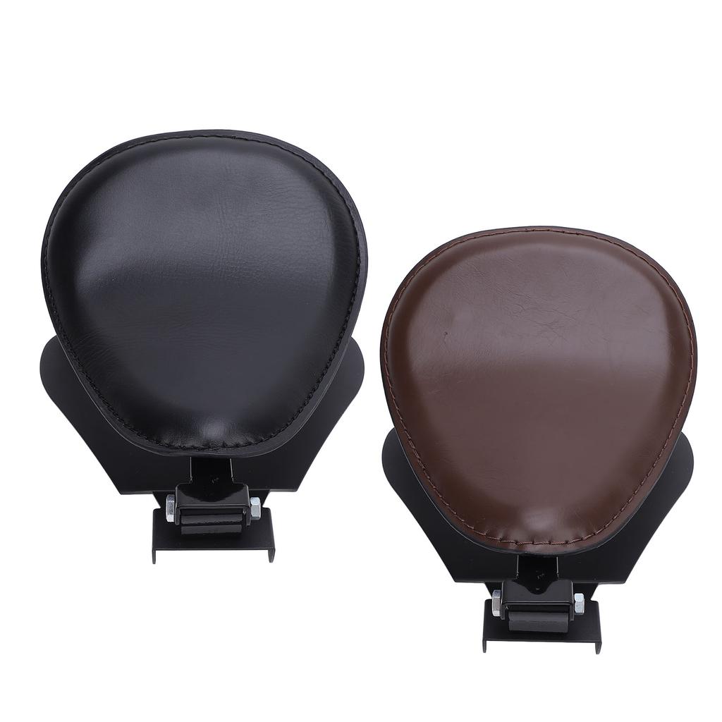Motorcycle Solo Seat with Spring Bracket Kit Faux Leather Strong Support Universal Fit for Retro Mot