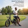 BURCHDA U8 1500W Fat Tire Electric Bike, 48V 31.5Ah Long Range Step-Thru E-Bike for City Commute & Off-Road