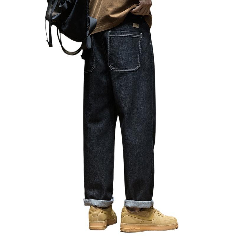 Fengshe Men's Jeans - Autumn 2025 Trendy Loose Straight Fit Casual Pants