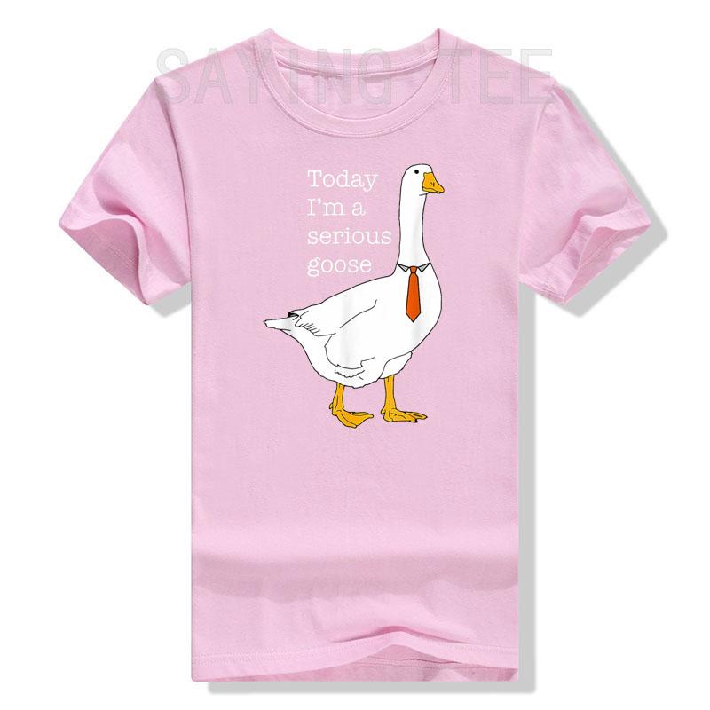 Today I'm A Serious Goose Silly Goose Cute Funny T-Shirt Sarcastic Joke Saying Tee Humorous Goose Lover Top Short Sleeve Blouses