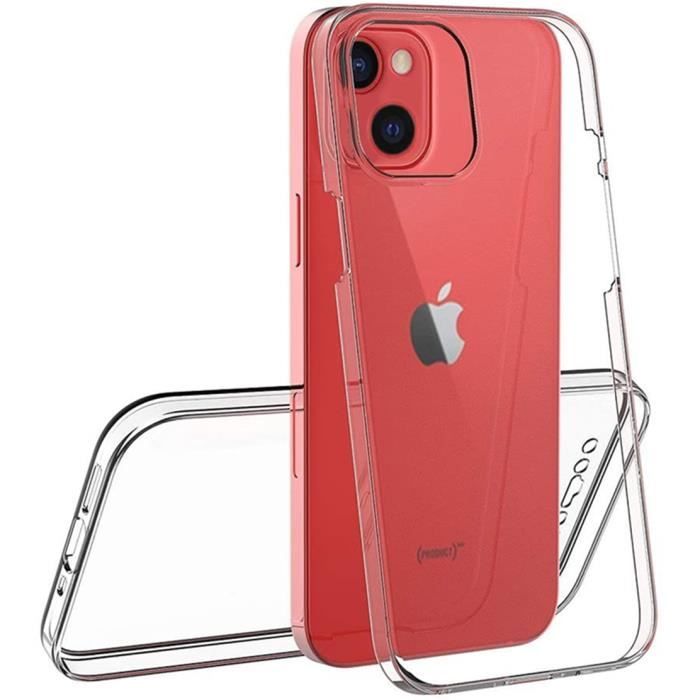 Coque pour iPhone 13 - Phonillico - 360 Intégrale - Transparent - Souple - Protection Avant Arrière
