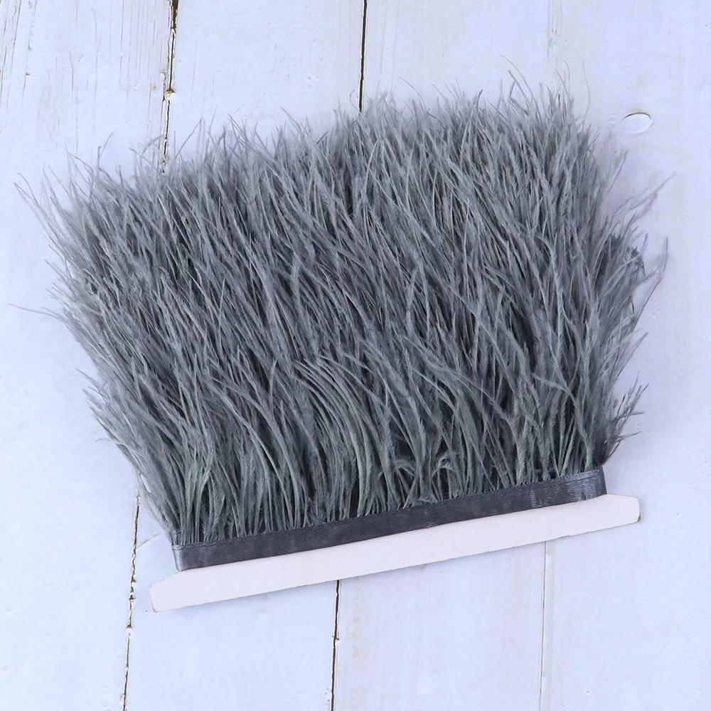 Feather10Meters 8-10cm Natural Ostrich Feather Trims for Needlework and Handicraft Plume Ribbon Fringe Skirt Decoration