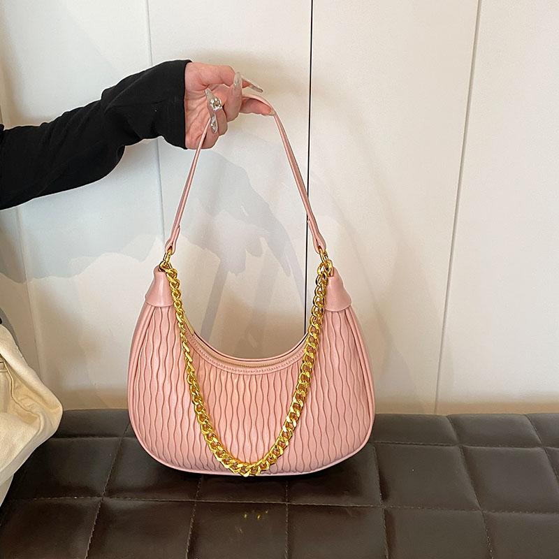 Fashionable and Versatile Dumpling Bag  New Single Shoulder Crossbody Women's Bag Crescent Bag Light Luxury Underarm Bag