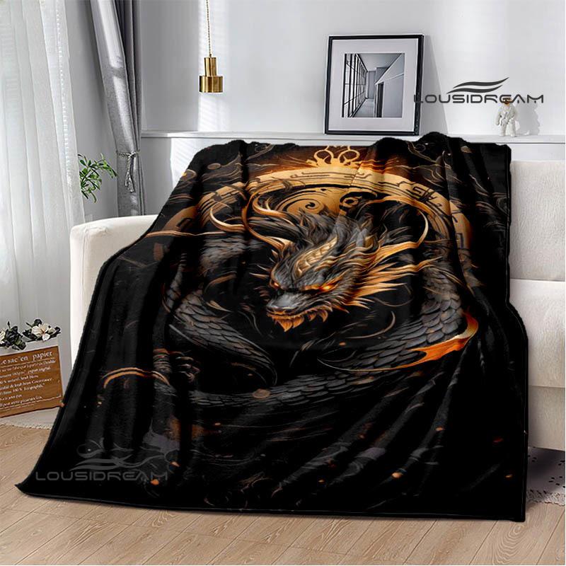 3D Retro dragon Printed blanket Flannel Warm blankets Soft and comfortable blanket bed linings cubre cama Birthday Gift