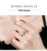 S925 Sterling Silver D-Color Pear Moissanite 1-Carat Engagement Ring for Women, Platinum-Plated