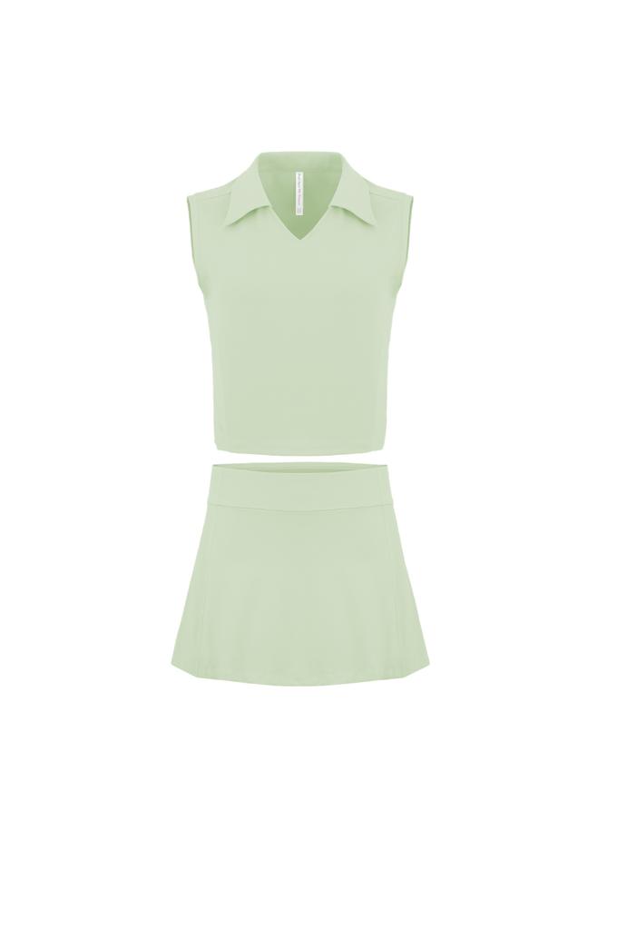 Aendenwidaenseu Mint Flare Skirt