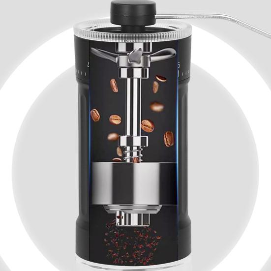Macinacaffè a manovella con 40 impostazioni regolabili Mini macinacaffè Macinino conico in ceramica per viaggio, campeggio, ufficio