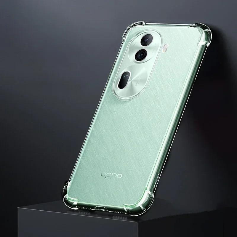 Shockproof Airbag TPU Case for OPPO Reno 12 11 Pro 5G Reno11 10 Protective Cover Ultra Thin Clear Full Protection Cover