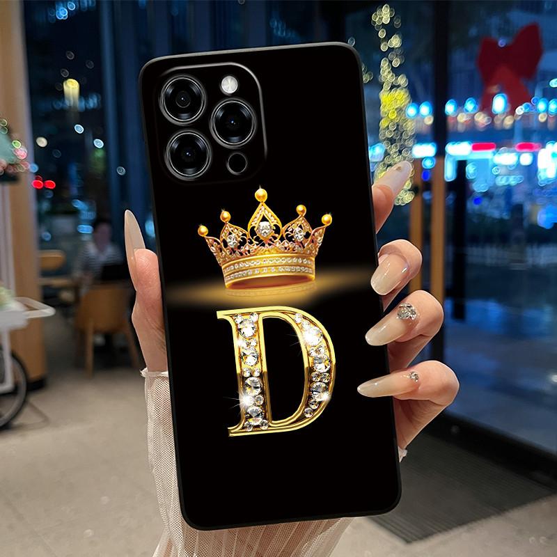 Glitter Crown Lucky Letter Pattern Shockproof Couple Phone Case For Doogee Note 58 58 Pro Casing Soft Silicone Black Cover