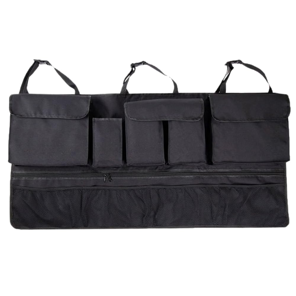

ideamall Car Trunk Storage Pocket, Seatback Umbrella Holder, Multifunctional, Large Capacity, Black