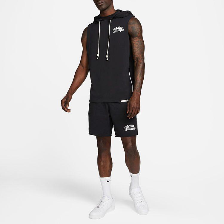 Nike Gilet con Cappuccio Traspirante Logo Standard Issue Dri-FIT Nero DH7442-010