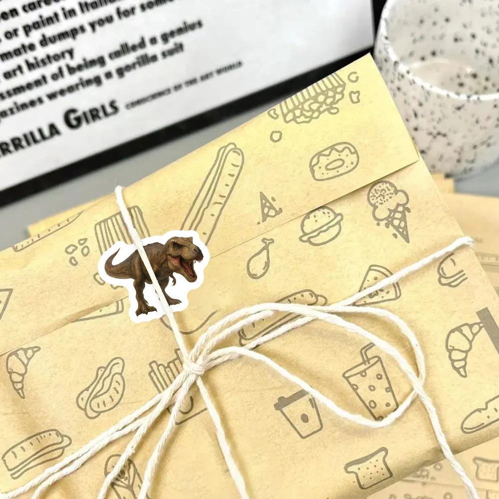 500pcs/roll Dinosaur Animal Sealing Stickers Cartoon Reward Sticker Scrapbook Luggage Phone Case Cool Decals Decoration Supplies