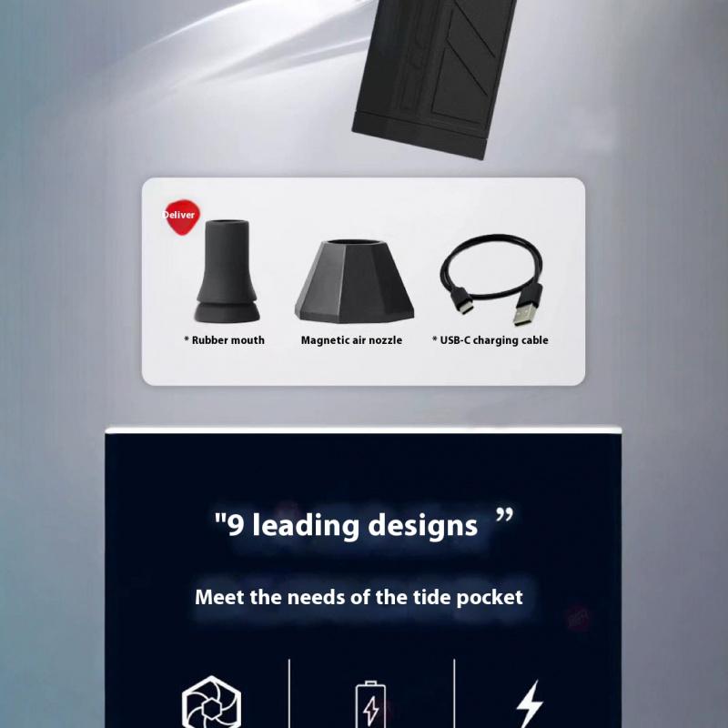 New Mini Violent Turbofan Convenient Portable Small Hair Dryer High Power Wireless Handheld Small Fan