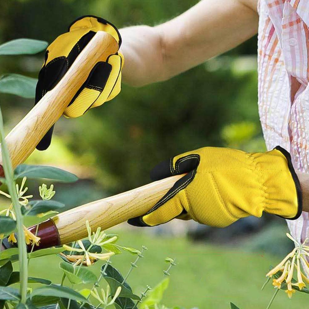 1 pereche de mănuși de grădinărit imitație microfibră multifuncțională, cu ecran tactil, respirabil, rezistent la uzură, mănuși de protecție a muncii