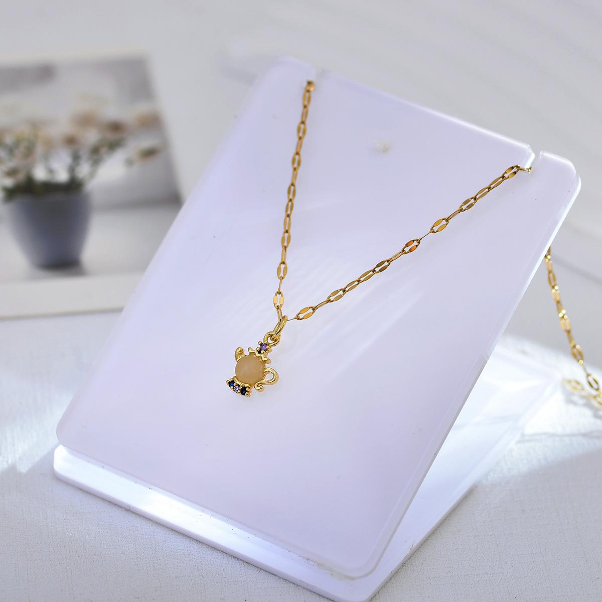 

New Fashion Cute Little Animal Copper Zircon Pendant Temperament Necklace for Girlfriend s Birthday Present.