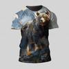 Heren Dier IJsbeer T-shirt T-shirt 3D Print Ronde Hals Shirt Mode Athleisure Straatsport Buiten