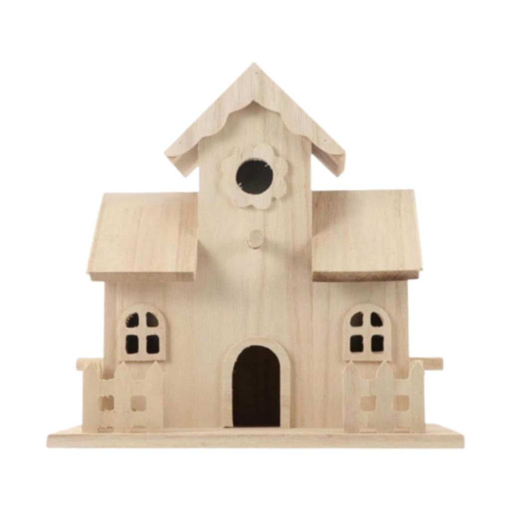 Outside Bird House Outdoor Birdhouse Room Multipurpose Wood DIY Hanging Hummingbird