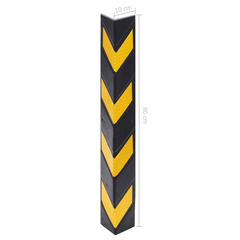 Vidaxl Narożne Odboje Odblaskowe, 10 Szt., Gumowe, 80 Cm