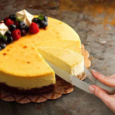 EW Baking Supplies Stainless Steel Cake Slicer Curved Leaf Shaped Cutter Cake Cutting Cake Mold