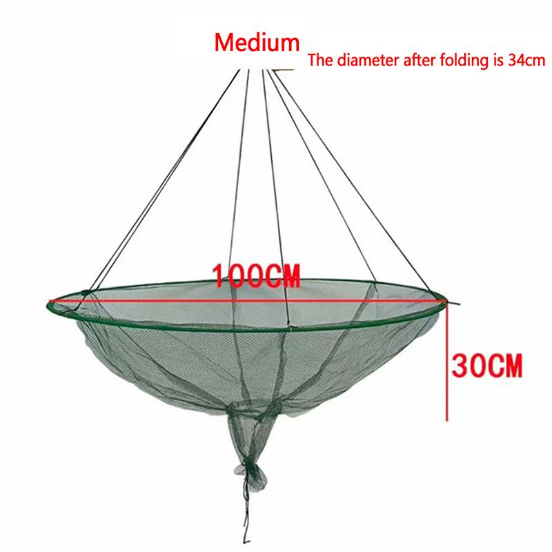 Fishing Net Case Portable Foldable Fishing Net Cage Round Open Pull Fishing Net Lobster For Fishing Travel Port Fishing Boat