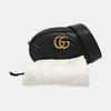 [Pre-Owned] Gucci Quilted Leather GG Marmont Matelassé Belt Bag 38/95 'Black' - Very Good #12QL9CG