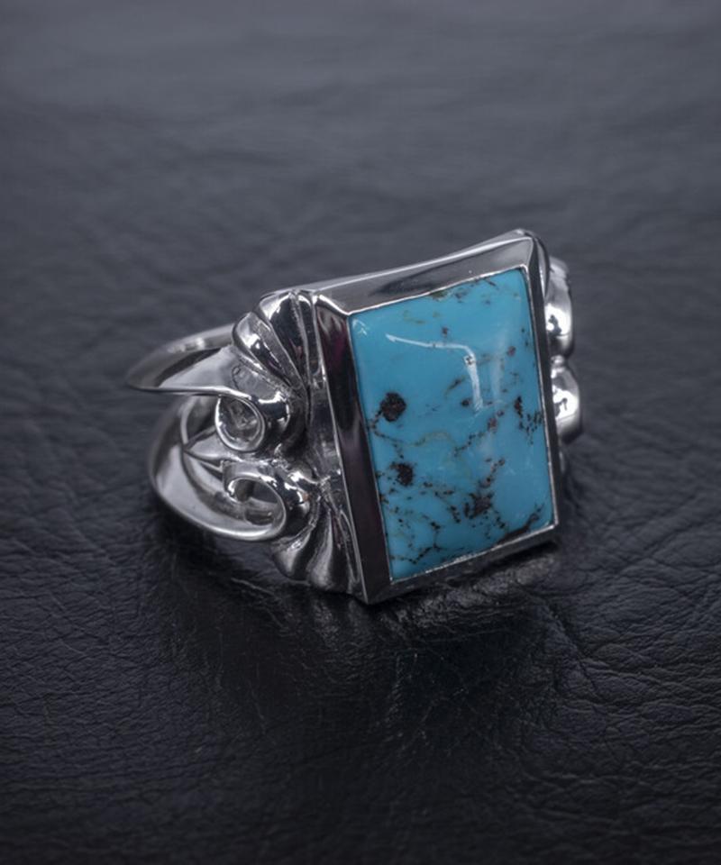 Josilver Sprout Square Ring (Turquoise)