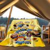 1pc Minions Outdoor Personalized Flannel Blanket, Soft, Lightweight Personalized Flannel Blanket, Digital Printing,