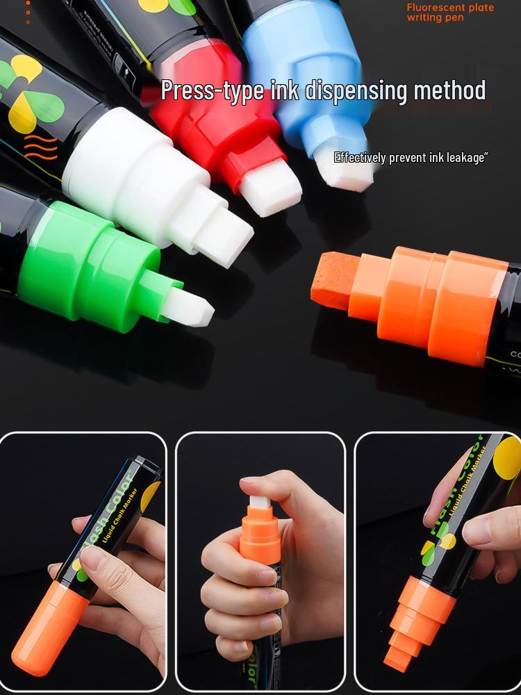 LED Fluorescent Chalk Marker Pen for Electronic Boards and Whiteboards, Water-based.