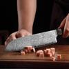 67 Layers Damascus Steel Kitchen Santoku Knife Meat Cleaver Knife Vegetable Cutter Slicer