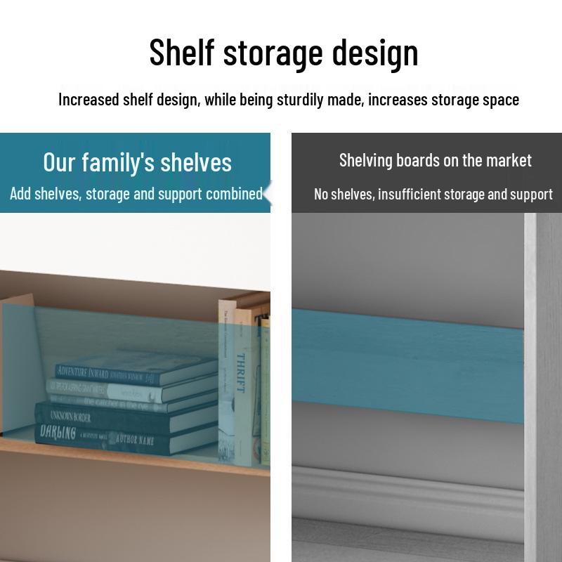 Modern Computer Desk with Bookshelf & Storage for Home, Office, Bedroom & Study Room