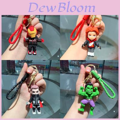 Adorable Superhero Keychain Silicone Avenger Series Key Ring For Car Keys Gifts