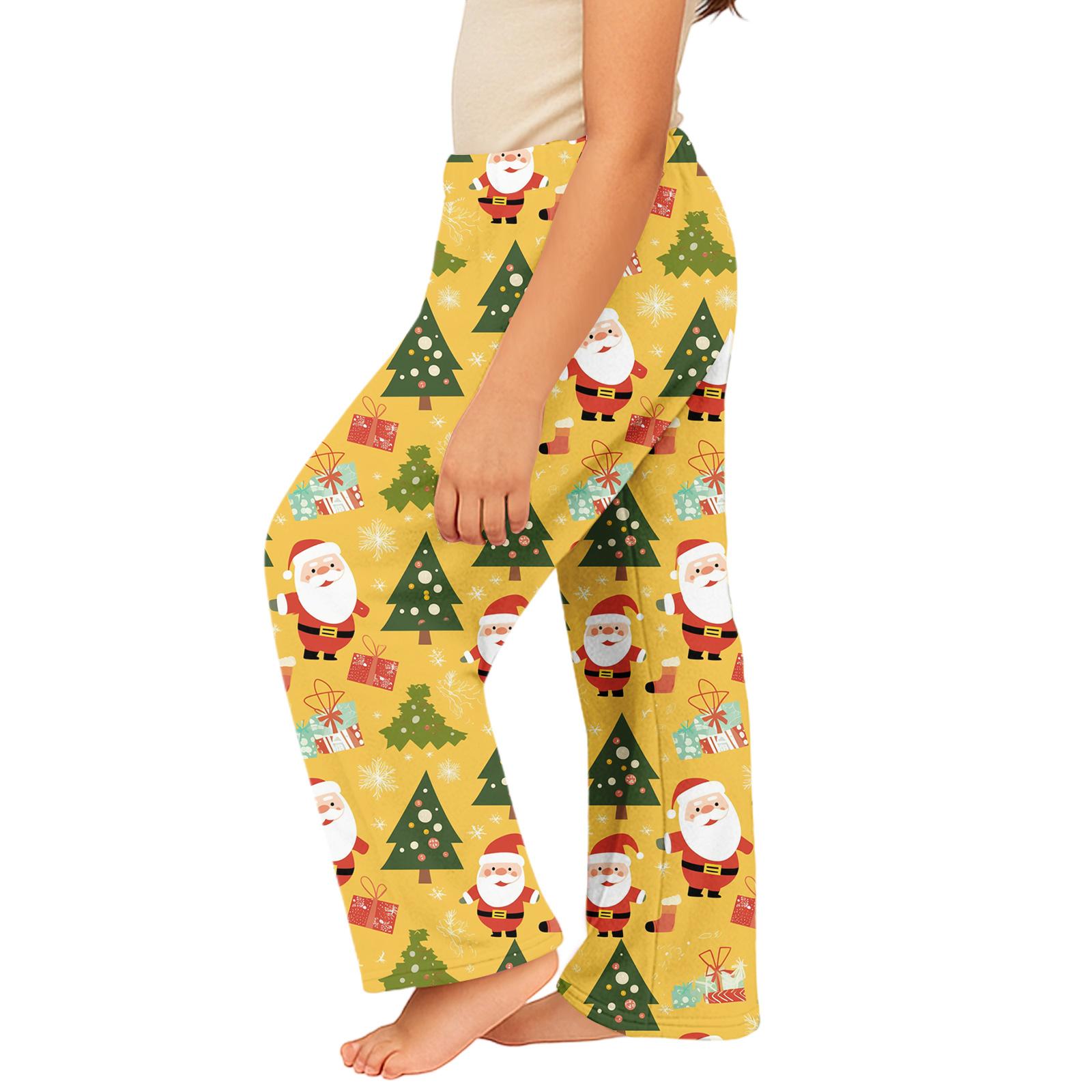 

Детские зимние брюки полной длины с длинным рождественским принтом 160