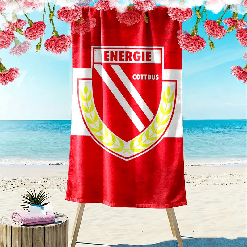 Energie Cottbus Print Strandtuch, Großes Weiches Schnelltrocknendes Handtuch für Strand Camping Schwimmen 70cmx140cm(27x55inch)