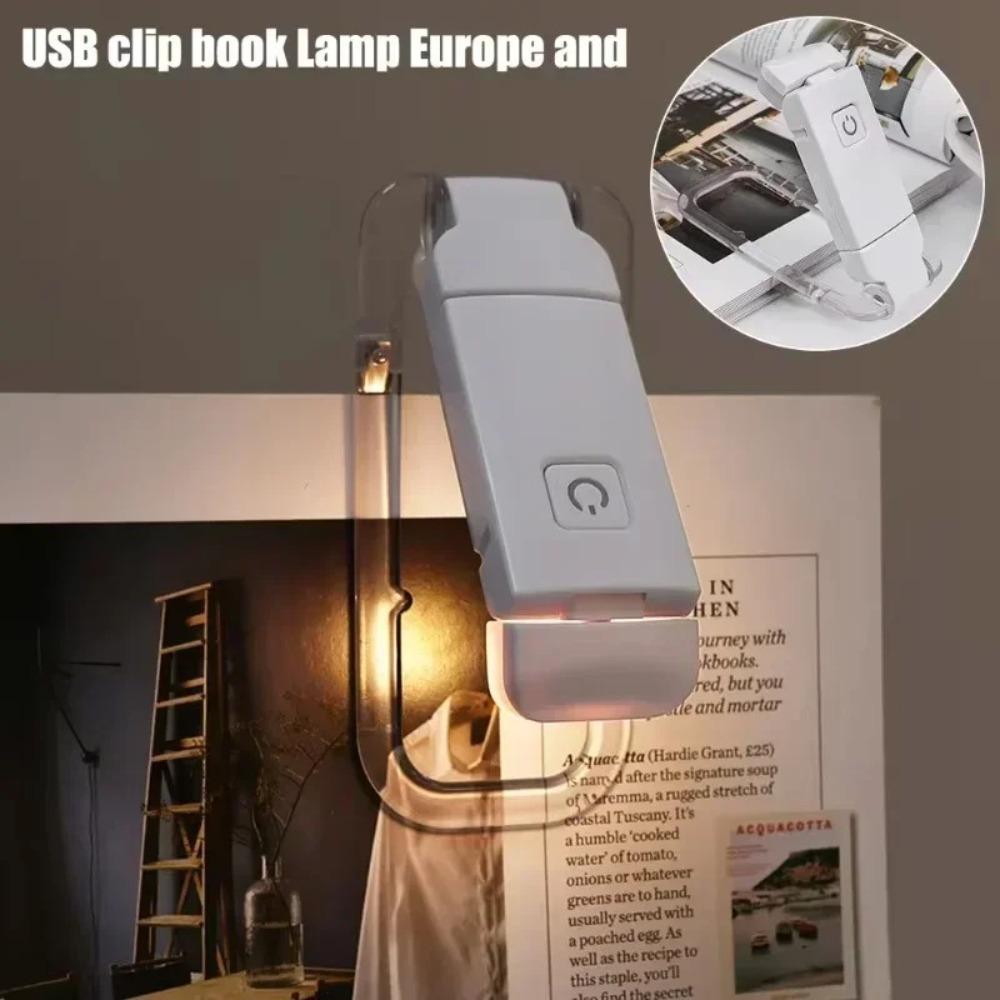 Rechargeable Reading Light LED Clip Desk Light Lightweight Clip On Book Light  School