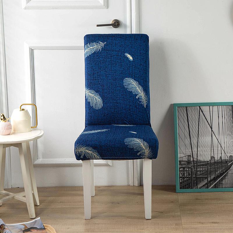 1Piece Printed Dining Room Chair Cover Spandex Elastic Stretch Slipcovers for Kitchen Hotel Banquet Living Room Home Decoration