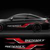 2PCS Long Stripes Car Decal Left and Right Side Personalized Waterproof Vinyl Tuning Stickers For Auto Body Decor Accessories