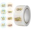 500 Self-Adhesive Thank You, Dessert, Cake, & Baking Stickers - Cartoon & Floral Styles for Children & Wedding Rewards