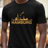 Pánské tričko Hamburg Skyline Motiv Bavlna Velikost S až 5XL