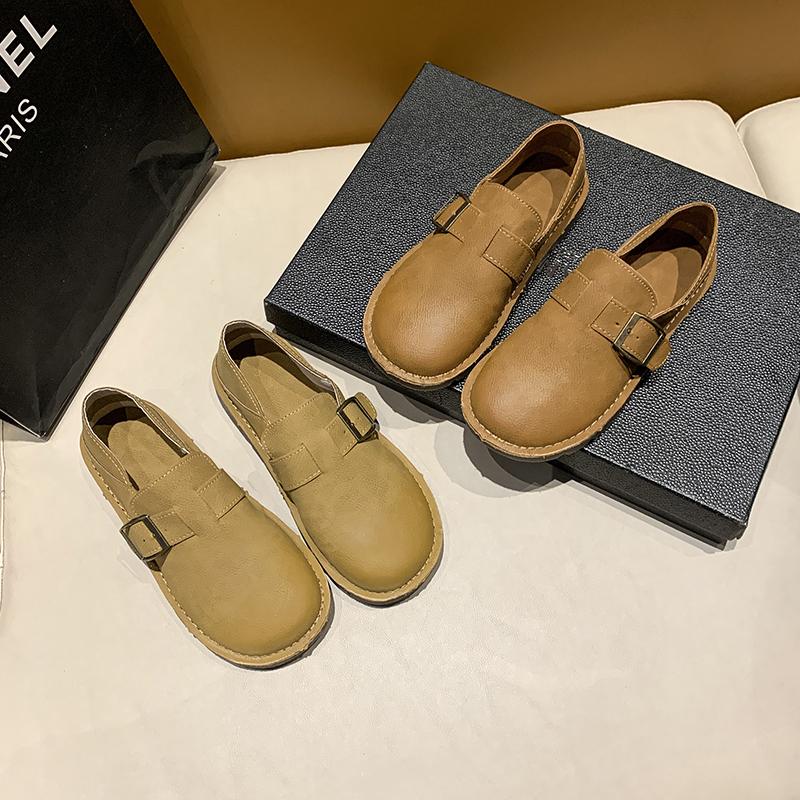 Fashion Female Ethnic Style Loafers Women Flats Vintage Mary Jane Shoes Elegant Retro Fashion Comfortable Leather Stitching Sneakers