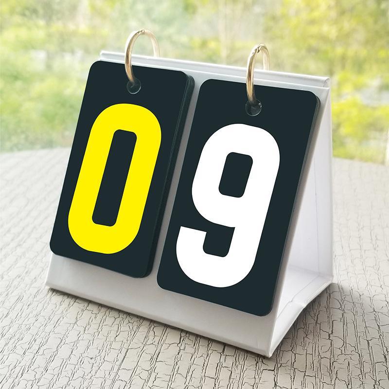 Portable Game Scoring Board Eco-friendly Plastic Digital Flip Score Counter Score Keeper for Student Campus Basketball Football Matches
