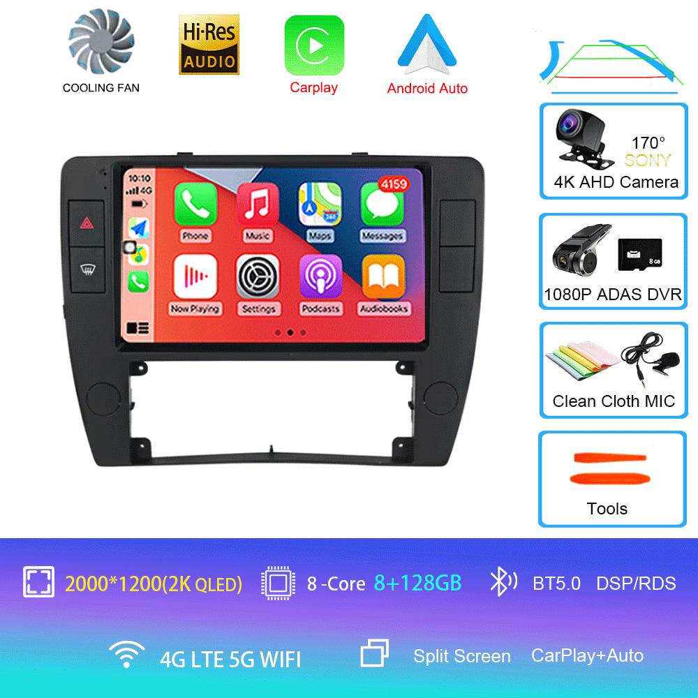 Android 14 For Volkswagen Passat B5 2000 - 2005 Car Radio Multimedia Video Player Navigation GPS 5G WIFI Carplay Auto 360 Camera