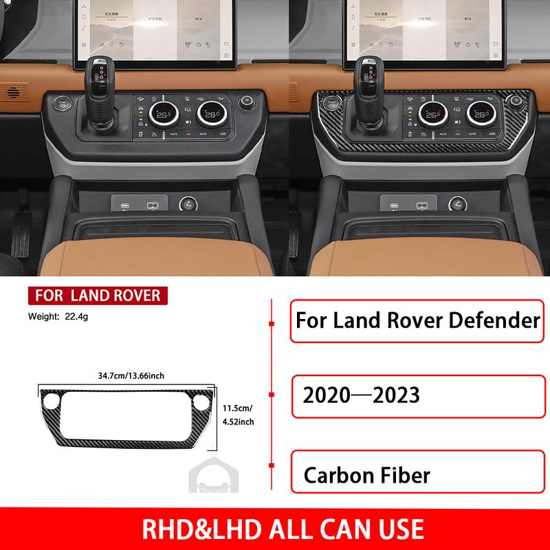 For Land Rover Defender — Car Accessories Carbon Fiber Central Console Switch Cover Trim Sticker Decorative Modification