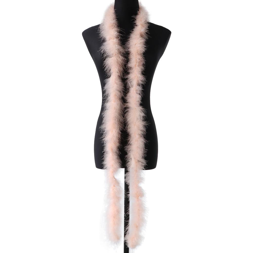 2Meters Baby Pink Marabou Feather Boa Turkey Feathers Ribbon Shawl For Wedding Dress Making Decoration Plumes Crafts