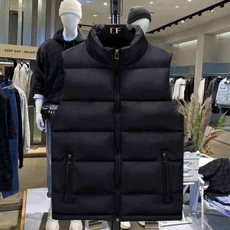 Cotton Vest Men's Winter New Men's Outer Wear Stand Collar Horse Clip Versatile Vest Warm Vest