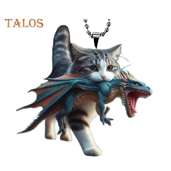 

Подвеска в виде кошки для автомобиля, реалистичное животное, кошка, динозавр, зеркало заднего вида, подвесное украшение, 2D акриловый брелок, рюкзак, подвеска, аксессуары для салона автомобиля разноцветный