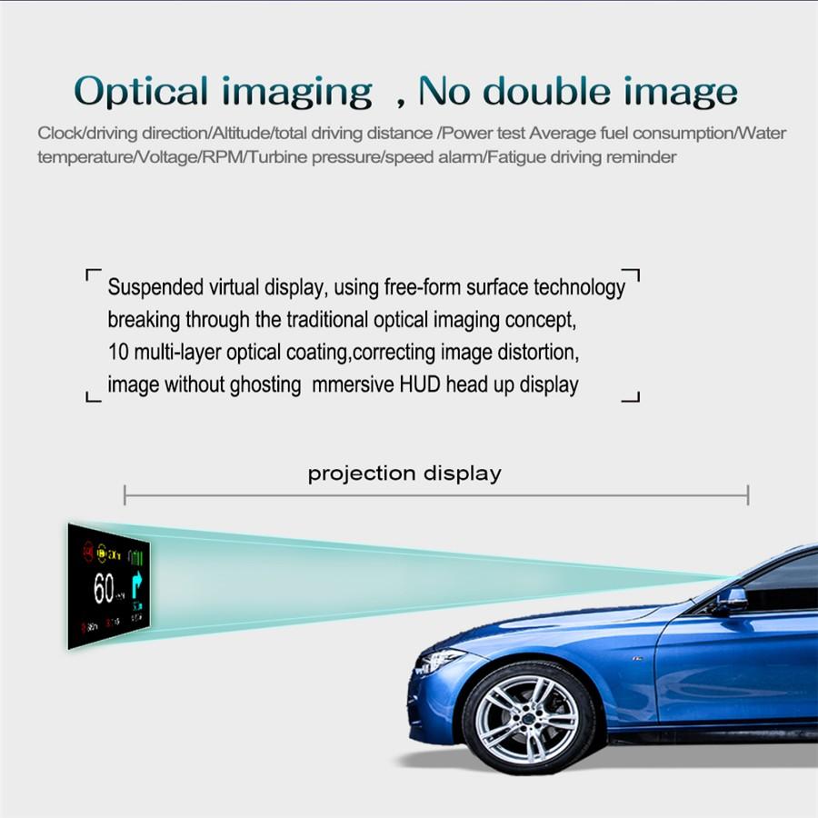 Vitezometru cu proiector de viteză auto, OBD2, GPS, cu oglindă, Head Up Display, cu navigație