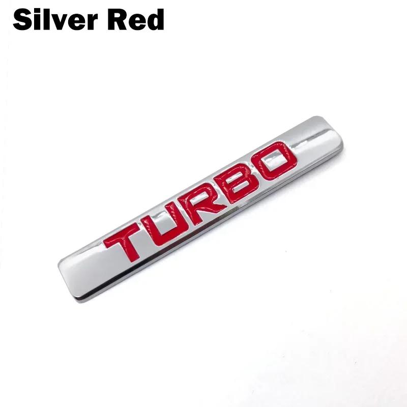 1Pcs Car Styling Metal Turbo Logo Car Emblem Premium 3D Sport Badge Auto Rear Trunk Sticker Side Fender Accessories Decal