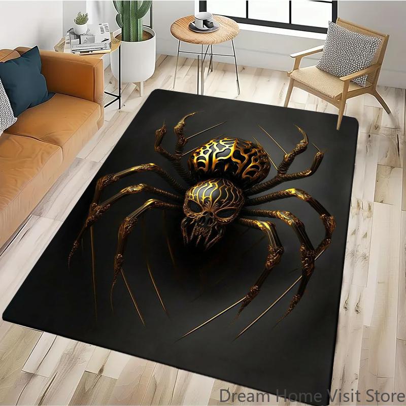 Black Gold Eagle Lion Carpet For Living Room Sofa Floor Cushions Modern Home Rug For Children's Bedroom Play Carpet Camping Mat